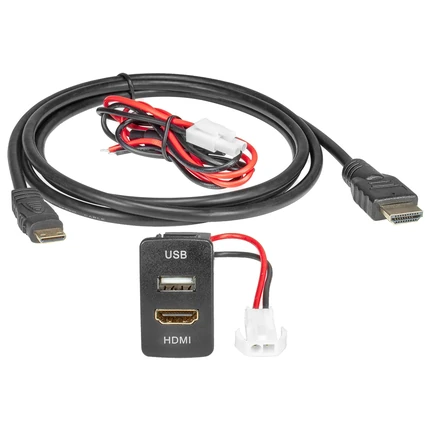 HDMI / USB Relacement Adapter kompatibel mit Honda Civic CR-V Fit Jazz City Accord Crosstour Odyssey Odyssey