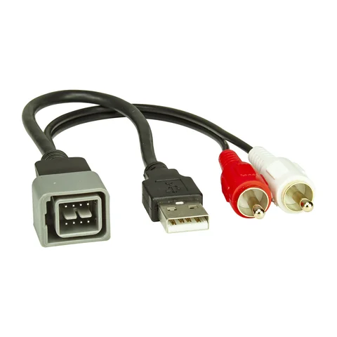 11111USB+AUX Replacement kompatibel mit Nissan Cube Juke Versa Qashqai NV200 Micra Note Austausch Adapter