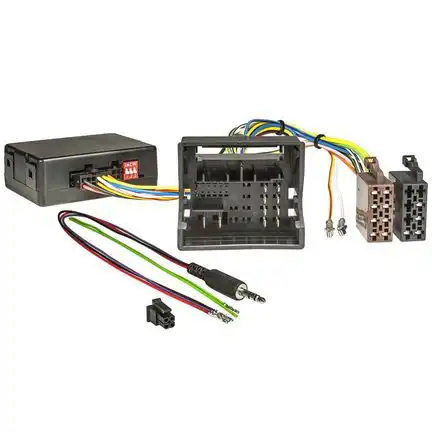 11111CAN Bus Adapter Lenkrad Interface CX401 kompatibel mit Audi Seat Skoda VW LFB Zündplus Speedpuls Rückwärtsgang adaptiert von Power Quadlock auf ISO