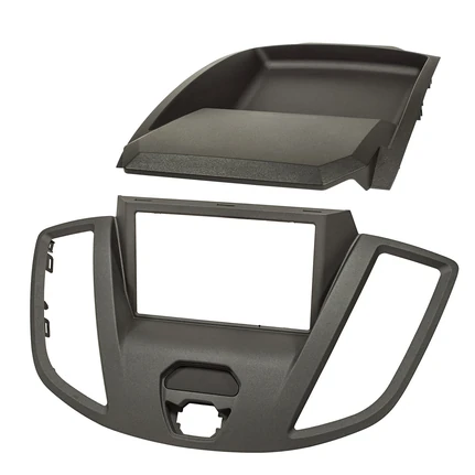 tomzz Audio Doppel DIN Radioblende kompatibel mit Ford Transit (V363) grau 2014-2019 ohne 4.2 Zoll Display Screen