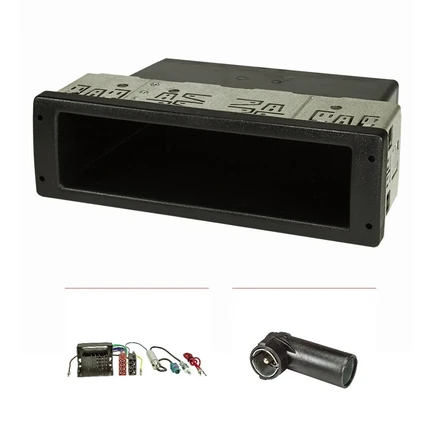 Radioblende Set Profi-Version extrem stabil kompatibel mit VW Polo Fox mit Quadlockadapter ISO Fakra Antennenadapter Phantomeinspeisung DIN ISO