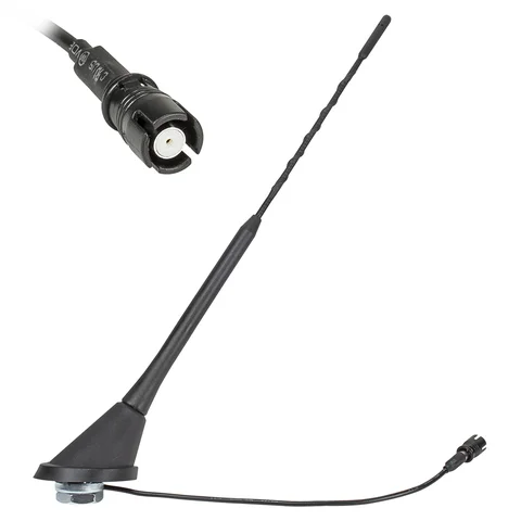 11111KFZ Antenne Dachantenne kompatibel mit Audi Opel Seat Skoda VW 16V Verstärker RAKU 2 II Anti Noise Stab 28cm 60 Grad