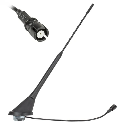 KFZ Antenne Dachantenne kompatibel mit Audi Opel Seat Skoda VW 16V Verstärker RAKU 2 II Anti Noise Stab 28cm 60 Grad