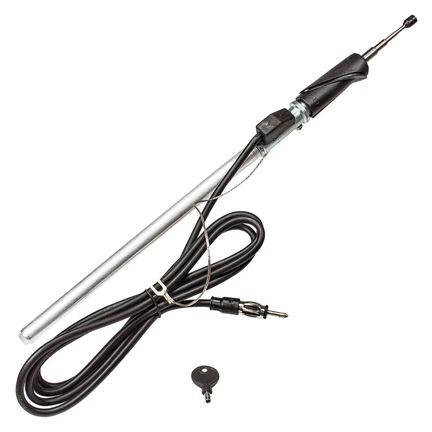 tomzz Audio Kotflügel Teleskopantenne kompatibel mit VW Golf 3 Vento verchromter Stab 1.2m Kabel DIN-Stecker