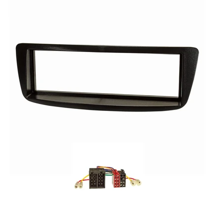 Radioblende Set kompatibel mit Citroen Peugeot C1 107 schwarz mit Radioadapter ISO
