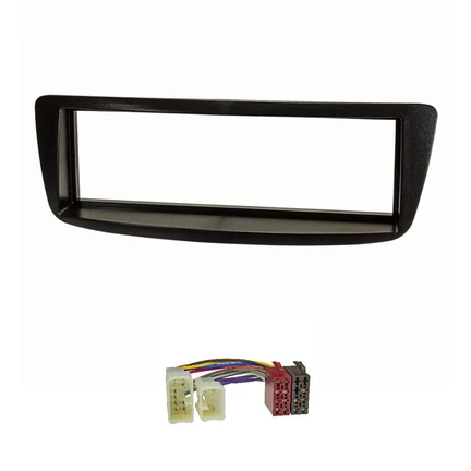Radioblende Set kompatibel mit Toyota Aygo schwarz mit Radioadapter ISO