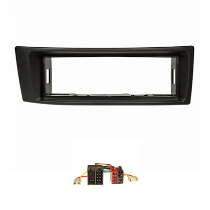 Radioblende Set kompatibel mit Renault Megane Megane Scenic schwarz mit Radioadapter ISO
