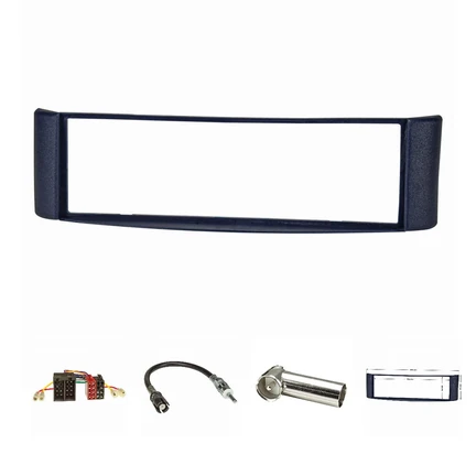 Radioblende Set kompatibel mit Smart fortwo 450 blau Bj.1998-2007 mit Radioadapter ISO Raku2 Antennenadapter ISO