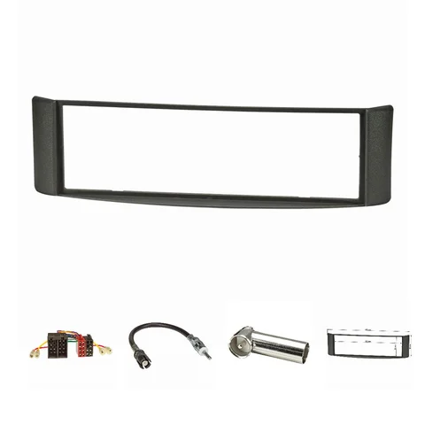 11111Radioblende Set kompatibel mit Smart fortwo 450 dunkelgrau Bj.1998-2007 mit Radioadapter ISO Raku2 Antennenadapter ISO