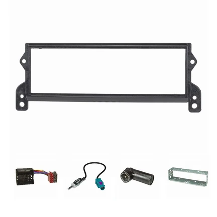 Radioblende Set kompatibel mit BMW Mini One One D Cooper Cooper S (R50 R52 R53) 2001-2006 Adapter Quadlock Fakra Einbauschacht