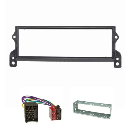 Radioblende Set kompatibel mit BMW Mini One One D Cooper Cooper S (R50 R52 R53) 2001-2006 Adapter Rundpin Einbauschacht
