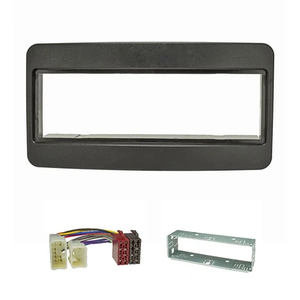 Radioblende Set kompatibel mit Toyota Avensis Celica MR2 RAV4 Previa schwarz mit Radioadapter ISO Einbauschacht