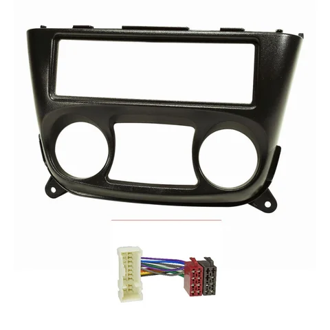 Radioblende Set kompatibel mit Nissan Almera N16 schwarz Bj.2000-2006 mit Radioadapter ISO