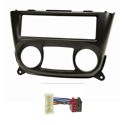 Radioblende Set kompatibel mit Nissan Almera N16 schwarz Bj.2000-2006 mit Radioadapter ISO