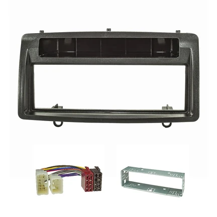 Radioblende Set kompatibel mit Toyota Corolla E12 E120 Bj.2002-2007 schwarz mit Radioadapter ISO Einbauschacht