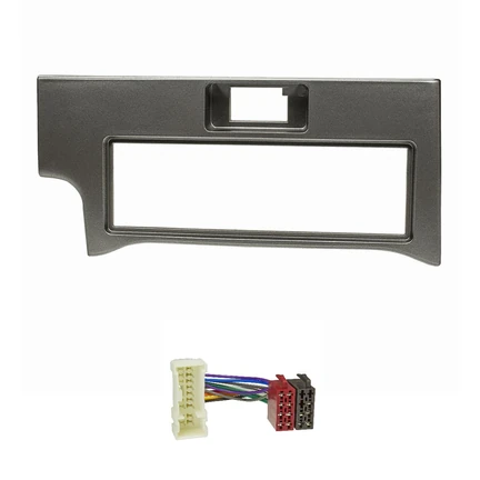 Radioblende Set kompatibel mit Nissan Primera P11 dunkelgrau mit Radioadapter ISO