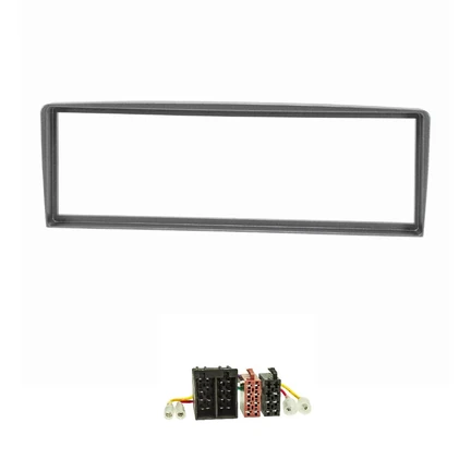 Radioblende Set kompatibel mit Alfa Romeo GTV 156 Crosswagon dunkelsilber ab 2004 mit Radioadapter ISO