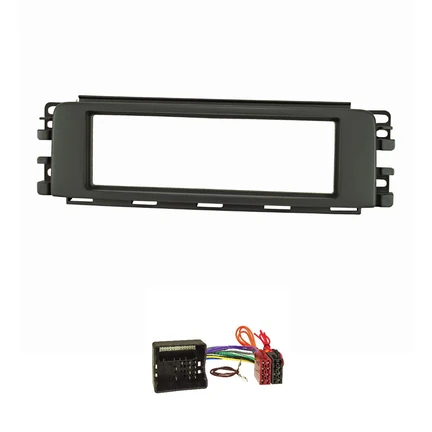 Radioblende Set kompatibel mit Smart forfour 454 anthrazit / schwarz mit Quadlockadapter ISO