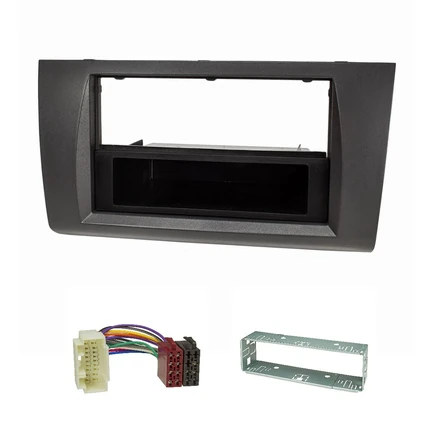 Radioblende Set kompatibel mit Suzuki Swift MZ/EZ Bj.2005-2010 anthrazit / schwarz mit Radioadapter ISO Einbauschacht