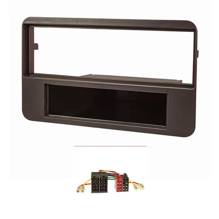 Radioblende Set kompatibel mit Alfa Romeo 159 Brera Spider schwarz mit Radioadapter ISO (Fahrzeuge ohne OEM-Navi)