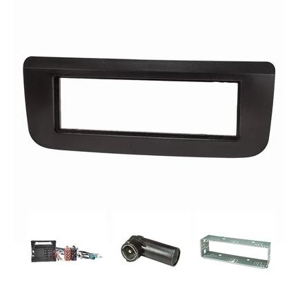 Radioblende Set kompatibel mit Skoda Roomster 5J Skoda Fabia 5J Skoda Praktik 5J ab Bj.2007 mit Quadlockadapter ISO Fakra Antennenadapter Phantomeinspeisung DIN Einbauschacht