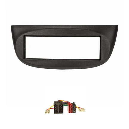 Radioblende Set kompatibel mit Renault Twingo II schwarz Bj.2007-2012 mit Radioadapter ISO