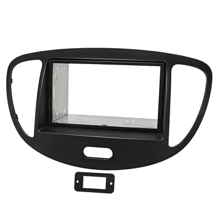 Doppel DIN Radioblende Set kompatibel mit Hyundai i10 2008-2013 schwarz mit Einbaukit
