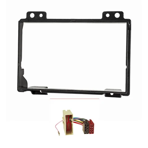 11111Doppel DIN Radioblende Set kompatibel mit Ford Fiesta Fusion JH1 JD3 JU2 schwarz mit Radioadapter ISO