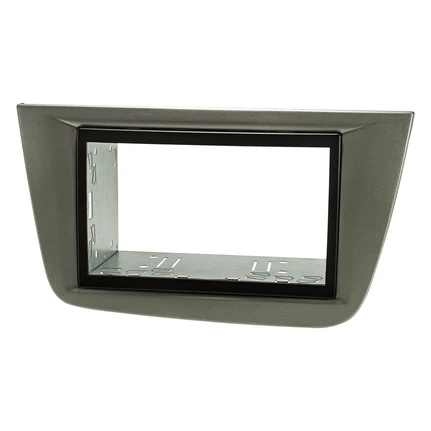 Doppel DIN Radioblende Set kompatibel mit Seat Altea FR XL Toledo 5P dunkelsilber mit Einbaukit