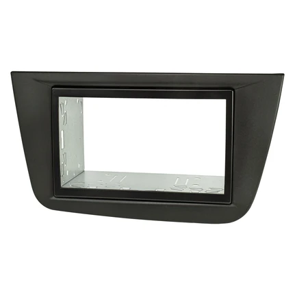 Doppel DIN Radioblende Set kompatibel mit Seat Altea FR XL Toledo 5P schwarz mit Einbaukit