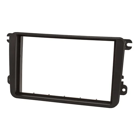 11111Doppel DIN Radioblende kompatibel mit VW Skoda Seat Golf Touran Passat Caddy EOS Octavia 3C 5 6 schwarz