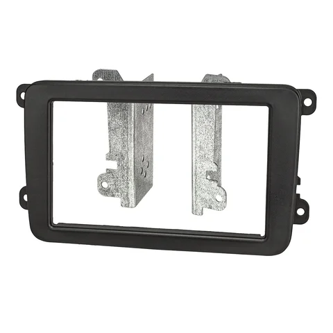 11111Doppel DIN Radioblende kompatibel mit VW Skoda Seat Golf Touran Polo Passat Caddy EOS Tiguan Scirocco OEM satin finish
