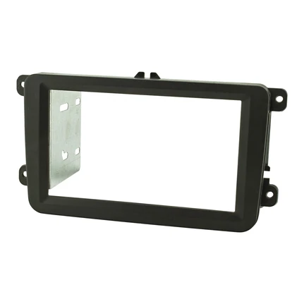 Doppel DIN Radioblende kompatibel mit VW Golf 5+6 Touran Passat Caddy EOS Tiguan Scirocco Skoda Seat schwarz für motorisierte Screens