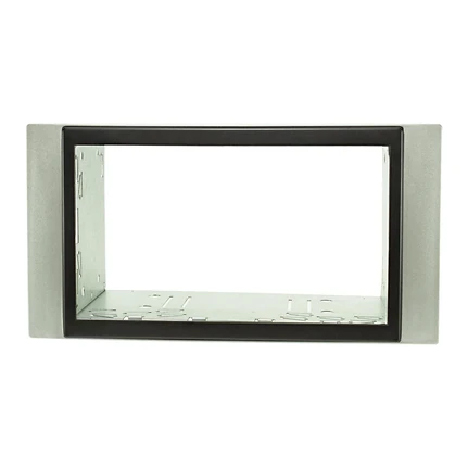 Doppel DIN Radioblende Set kompatibel mit Ford Focus 2 Fiesta C-Max S-Max Galaxy Mondeo Kuga Transit silber mit Einbaukit