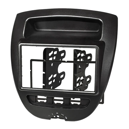 tomzz Audio Radioblende kompatibel mit Citroen Toyota Peugeot C1 Aygo 107 2-DIN schwarz 2005-2014