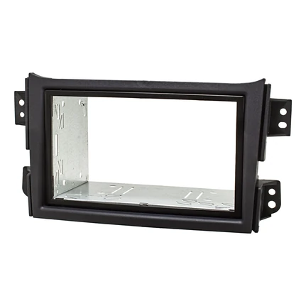 Doppel DIN Radioblende Set kompatibel mit Opel Agila B Suzuki Splash schwarz mit Einbaukit