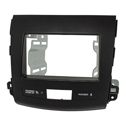 Doppel DIN Radioblende kompatibel mit Citroen Mitsubishi Peugeot C-Crosser Outlander 4007 schwarz 2007-2012