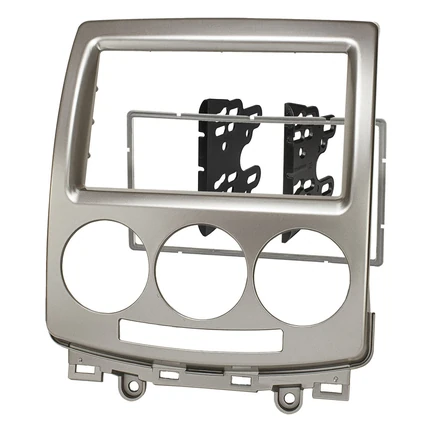 Doppel DIN Radioblende kompatibel mit Mazda 5 (CR) silber 2005-2010