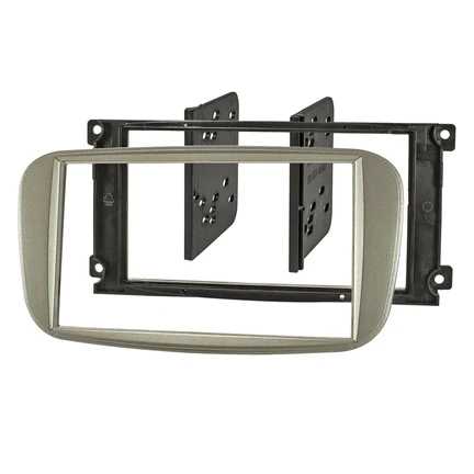 Doppel DIN Radioblende kompatibel mit Ford C-Max Focus 2 Galaxy Mondeo silber