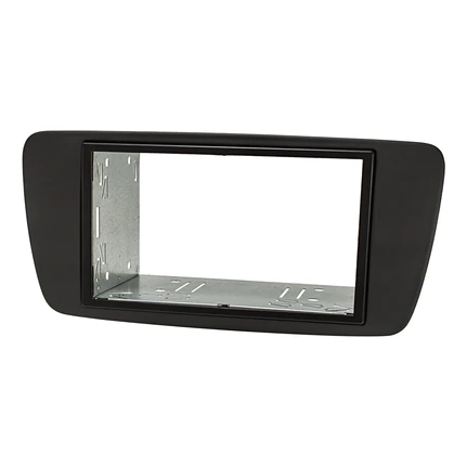 Doppel DIN Radioblende Set kompatibel mit Seat Ibiza 6J Bj.2008-2013 schwarz metallic mit Einbaukit