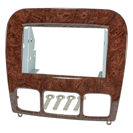 tomzz Audio Doppel DIN Radioblende kompatibel mit Mercedes S-Klasse W220 Wurzelholz-Design mit Einbaukit