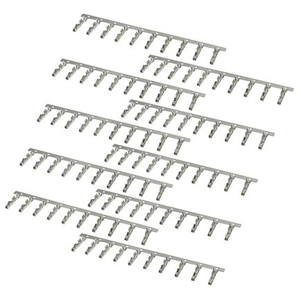 MQS ( female ) Kontakte Stecker 100 Stück für Quadlock Buchse Einsatz weiss 24 polig