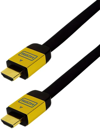High Speed HDMI-Kabel mit Ethernet 0772.06482 HQ Flachkabel 10m 