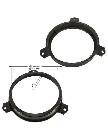 11111Lautsprecher Adapterringe kompatibel mit Toyota Citroen Peugeot Subaru Aygo Yaris RAV4 Corolla GT86 C1 108 Outback BRZ adaptiert auf 165er Lautsprecher