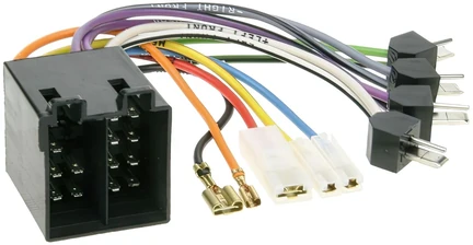 ACV Umrüst-Adapter Radioanschlusskabel für Oldtimer - Youngtimer adaptiert von ISO (f) auf DIN (m)