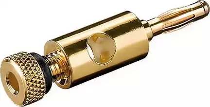 1111120 Stück - High Quality Bananenstecker schraubbar 24K 0772.01172 Kennzeichnung: schwarz