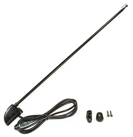 Schwarze Holm- Teleskopantenne kompatibel mit Daihatsu Suzuki Subaru Lada Landrover Jeep Mercedes Mitsubishi AM FM ohne Verstärker adaptiert auf DIN (m)