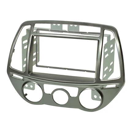 tomzz Audio Doppel DIN Radioblende kompatibel mit Hyundai i20 (PB) silber 2012-2014