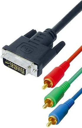 High Quality DVI 24 + 5 auf 3 x Cinch (YUV) 0772.01345 Länge:10.0m 