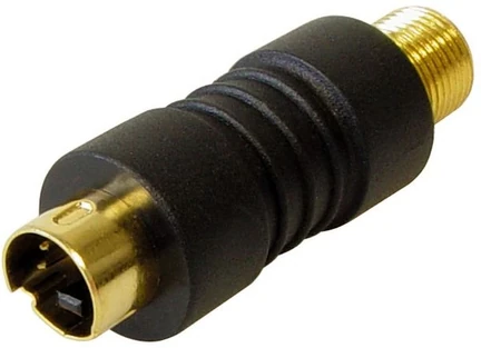 Converter S-VHS auf F-Kupplung 0772.01988 24K verg. Kontakte 